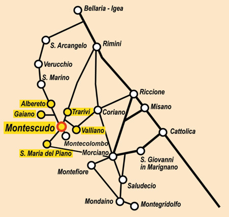 Mappa zona di Montescudo
